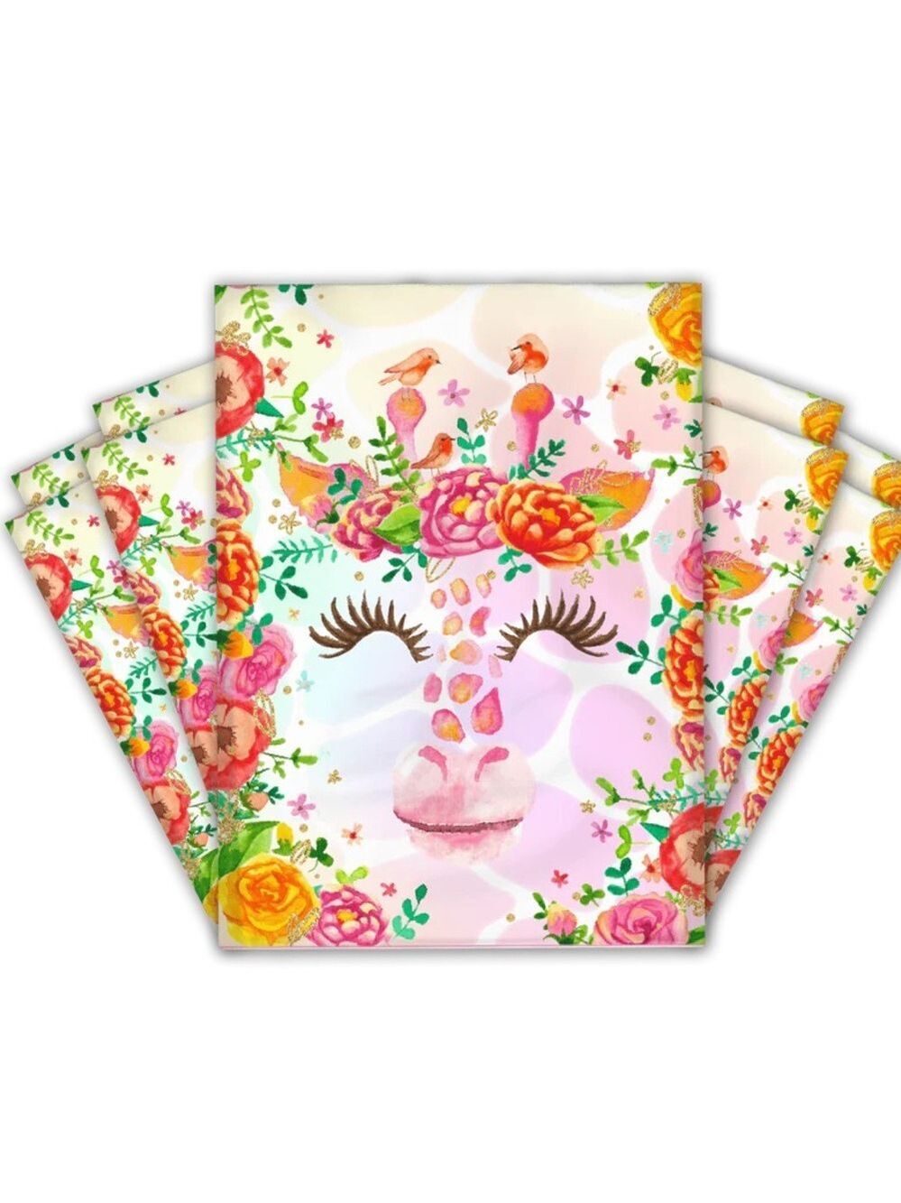 25pc  Pink Unicorn Floral Poly Mailers 10x13 Shipping Bags